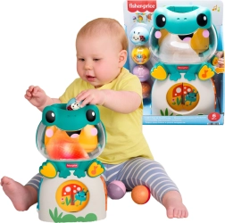Fisher-Price interactieve, lichtgevende muzikale kikker met balletjes