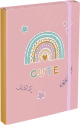 BAAGL mappen voor schoolschriftjes A4 regenboog roze