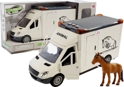 Vrachtwagen Paardentransporter Wit