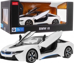 Op afstand bestuurbaar model BMW i8 1:14 wit van RASTAR, 2,4 GHz
