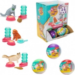 Verrassingsbal MY FIRST PET – diertje met accessoires, 6 cm, mix van kleuren