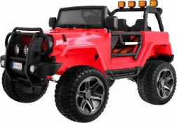 Elektrische kinderauto jeep Monster 4x4, rood, met afstandsbediening, MP3 en verstelbare zitting
