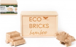 Houten bouwset 45 stukken in doosje