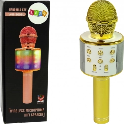 Draadloze USB-microfoon Luidspreker Karaoke Opname Model WS-858 Goud