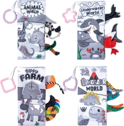 Set van zachte sensorische boeken voor baby's 4 stuks