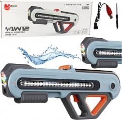 Grote elektrische waterpistool met LED-verlichting grijs 60 cm