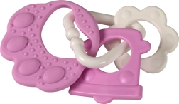 Bijtring in de vorm van een berenpoot roze