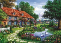 Puzzle Tuin met zwanen 1500 stukjes ART PUZZLE