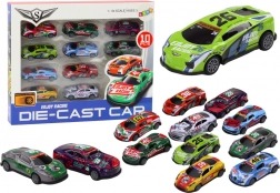 Set raceautootjes 1:64 10 stuks