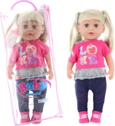 Blonde pop 45 cm met flesje