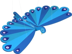 Houten vliegende pauw VILAC – hangdecoratie