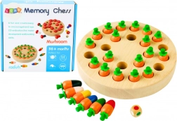 Familie geheugenspel met wortels Houten