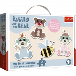 Puzzle Baby Classic Vriendschap baby’s – BOBAŠKI EN BEER (Trefl)