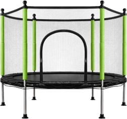 Kindertrampoline met veiligheidsnet en ballen 140 cm groen