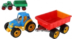 Plastic tractor met aanhanger voor kinderen