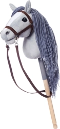 Hobby paard op stok Hoppihorse grijs