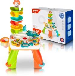 Interactieve tafel met glijbaan voor kinderen met licht en geluid