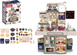 Kinderkeuken met stoom, licht en accessoires 42 cm