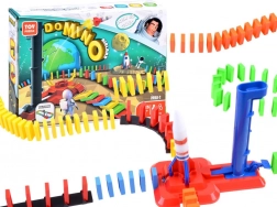 Kosmische domino met raket - educatief speelgoed