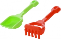 Set schepje en hark voor zand 22 cm