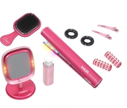 Kinder haarstudio met stijltang en LED-spiegel