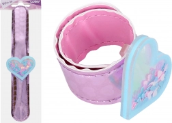 Armband hart met glitters 21,5 cm