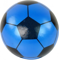 Lichte rubberen bal blauw-zwart 23 cm