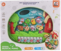 Kinderpiano met dieren op batterijen