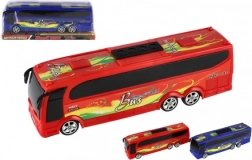 Plastic bus met wrijvingsmotor 25 cm in doos