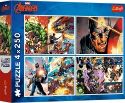 Puzzel 4×250 stukjes MARVEL Avengers