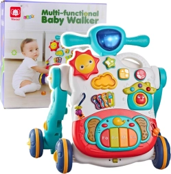 Interactieve loopwagen en ride-on 3-in-1 blauw
