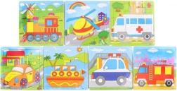 Houten puzzel auto – 9 stukjes