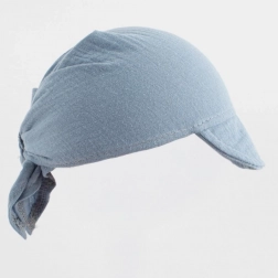 zomerse mousseline kindersjaal met klep New Baby blauw