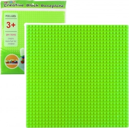 Constructieplaat voor bouwstenen lichtgroen 25,5x25,5 cm