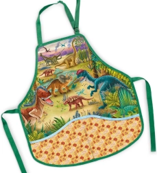 Kinderwerksschort voor handvaardigheid Dinosaurus 50 × 55 cm - 1 stuk