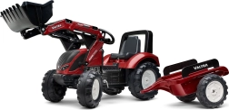 Kindervariant traptractor VALTRA met voorlader en afneembare aanhanger vanaf 3 jaar