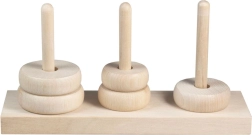 Houten Toren van Hanoi 20 × 10 cm – logische puzzel
