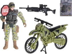 Gearticuleerde actiefiguur soldaat 10 cm met accessoires