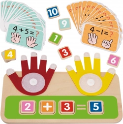 Tooky Toy houten educatief speeltje voor leren tellen op de vingers