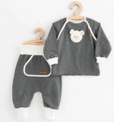 babyset joggingbroek en trui New Baby Sebastian grijs 86