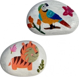 Arto stenen versieren met servettentechniek