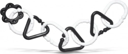 Zwart-witte plastic ketting voor baby’s – 8 vormen