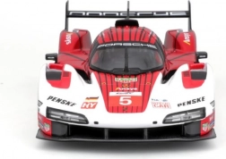 metalen automodel 1:24 bburago porsche 963 white/red #5