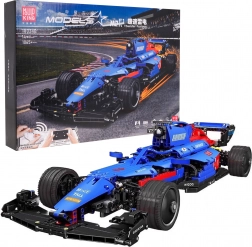 Bouwset F1-raceauto met afstandsbediening, blauw, 1065 onderdelen