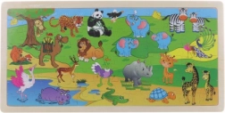 Houten safari-puzzel 96 stukjes