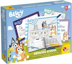 Tekenschool BLUEY – creatieve set met werkboek en 4 uitwisbare borden