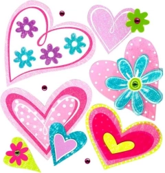 Small Foot Zelfklevende Muurdecoratie Hartjes