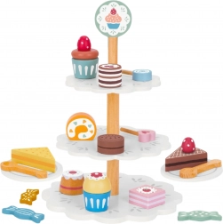 Houten driedelige etagère voor desserts TOOKY TOY