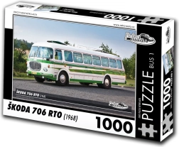 Puzzel RETRO-AUTA: bus ŠKODA 706 RTO (1968) – 1000 stukjes
