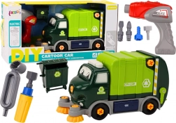 Getekende doe-het-zelf-recyclagewagen – groen